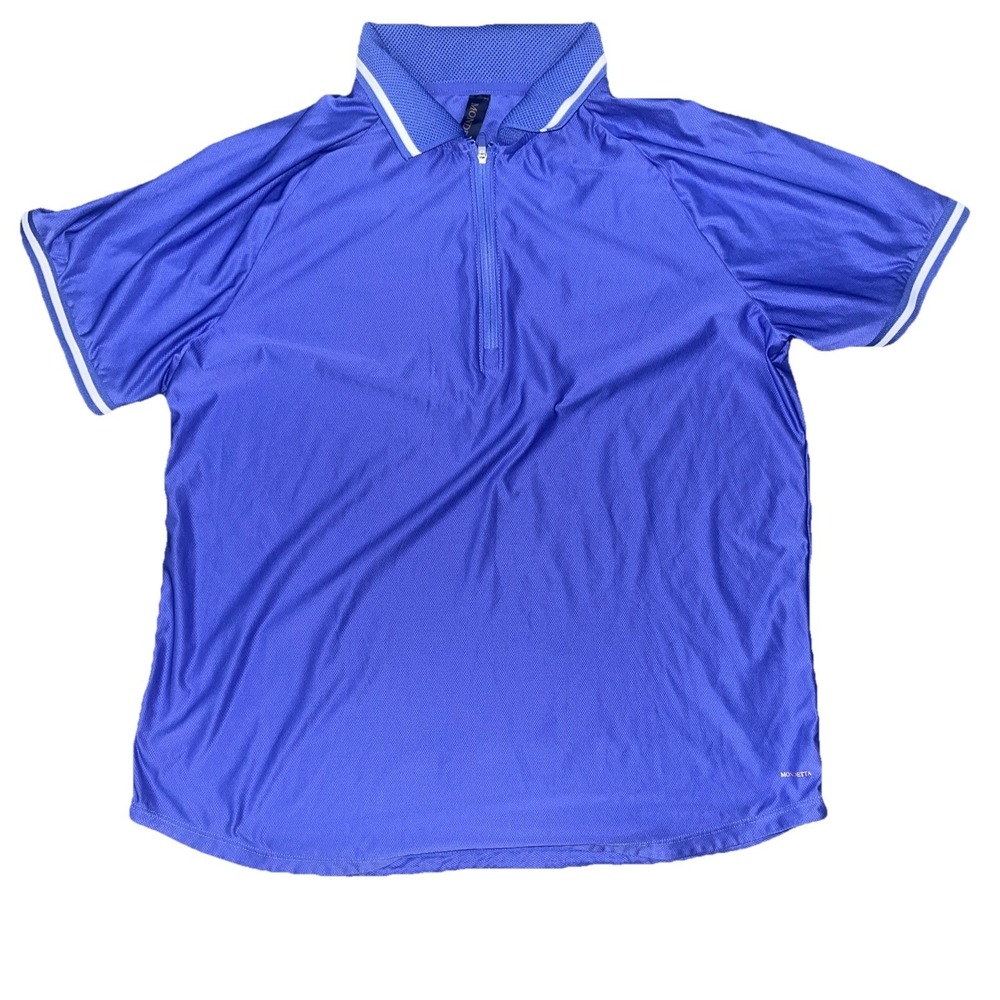 New‎ Womens Mondetta Blue Purple Active Polo M